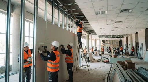 Montaje de tabiquería en seco, perfiles de steel framing y cielorrasos suspendidos Fecotec
