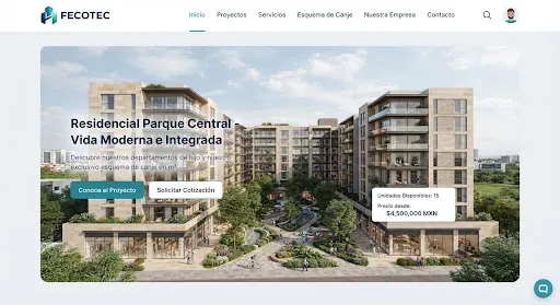 Modern mid-rise residential condominium complex surrounded by lush landscaped pedestrian courtyards, limestone and travertine stonework facade, large floor to ceiling windows, high quality contemporary architecture.
