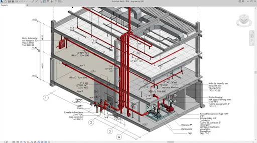 Modelado Red Contra Incendio NFPA BIM